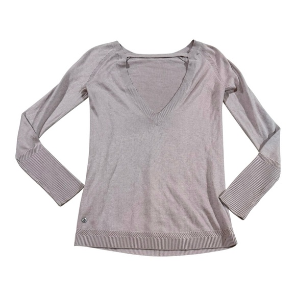 Lululemon Womens Unity Drop Back Cashmere Sweater Smoky Blush Size 4 No Tag - Picture 1 of 3